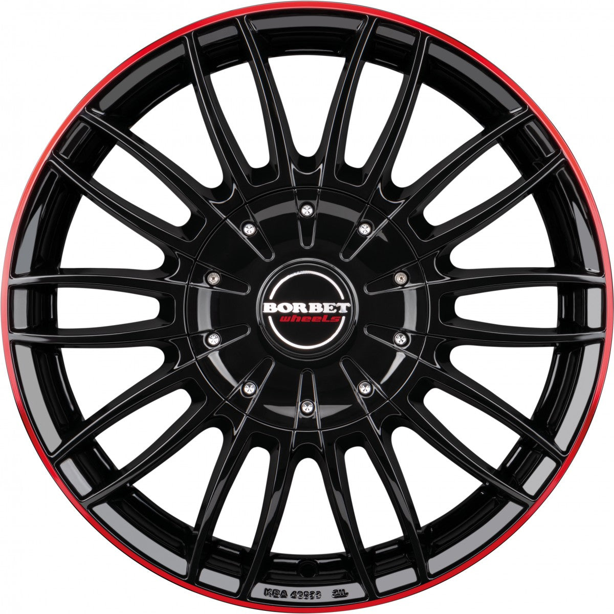 Borbet CW3 black glossy red ring 7.5x18 ET50 - LK6/139.7 ML92.4