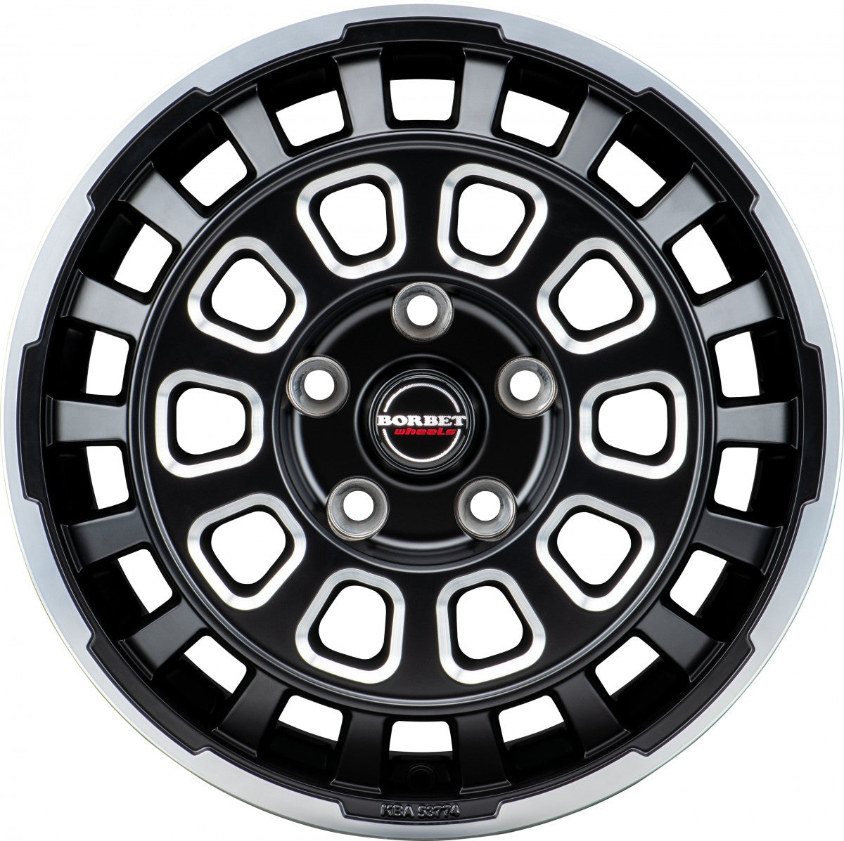 Borbet CW7 black rim window polished matt 7.5x18 ET53 - LK5/118 ML71.1