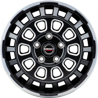 Borbet CW7 black rim window polished matt 7.5x18 ET53 - LK5/118 ML71.1