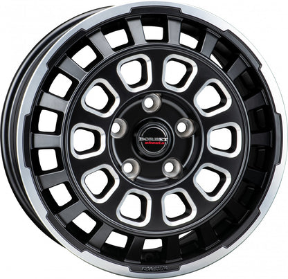 Borbet CW7 black rim window polished matt 8x18 ET53 - LK5/120 ML65.1