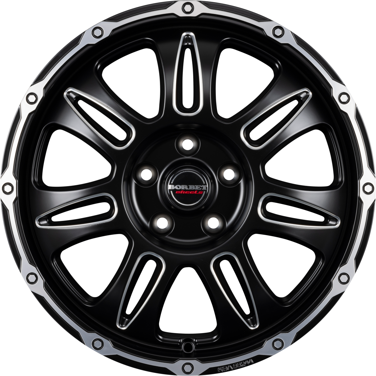 Borbet CW8 Black Rim Window Polished Matt Alufelge 8x18 Zoll ET30 LK 6x139.7 ML100.1