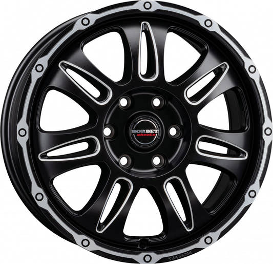 Borbet CW8 black rim window polished matt 8x18 ET45 - LK6/120 ML74.6