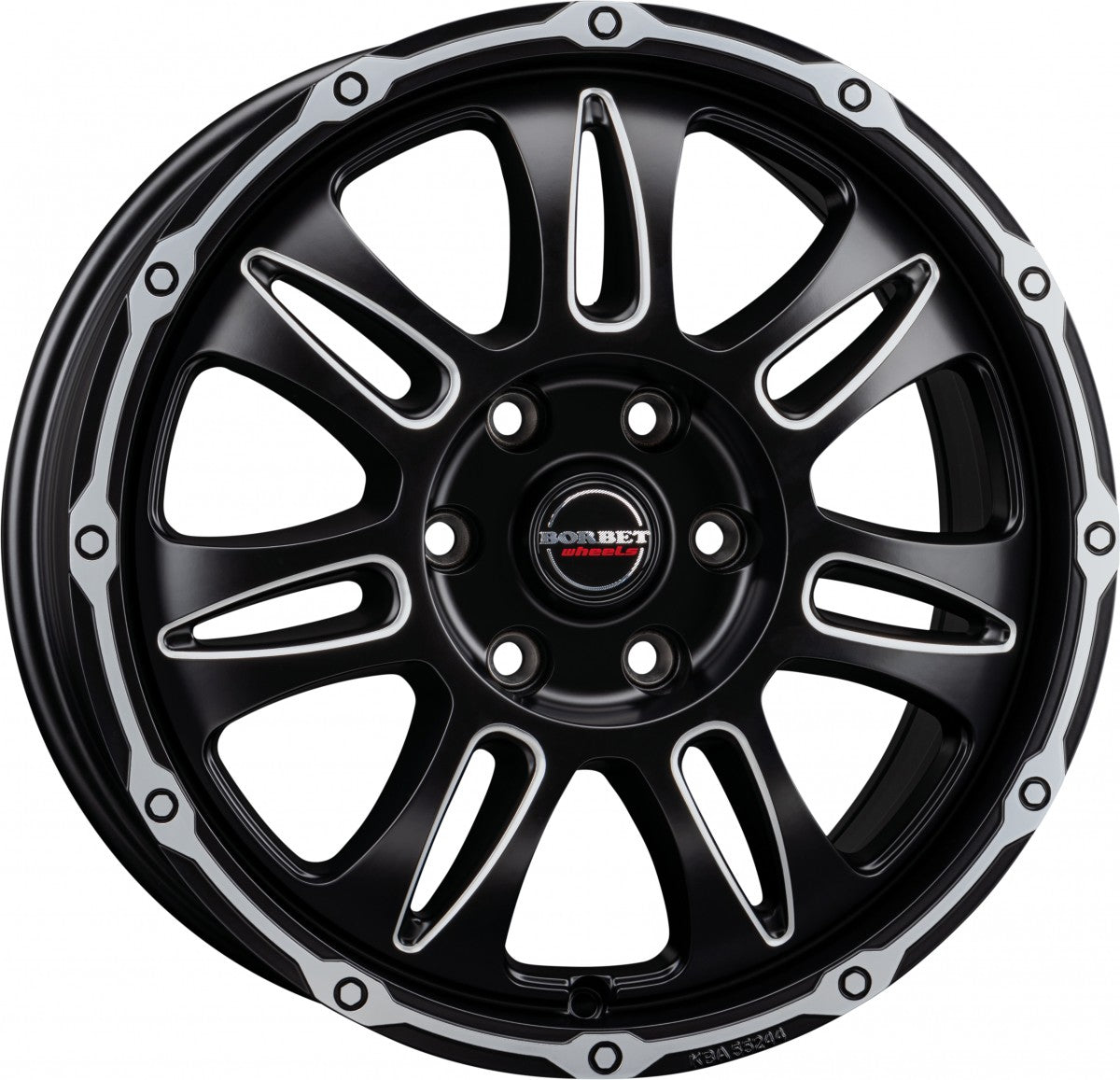 Borbet CW8 black rim window polished matt 8x18 ET45 - LK5/130 ML84.1