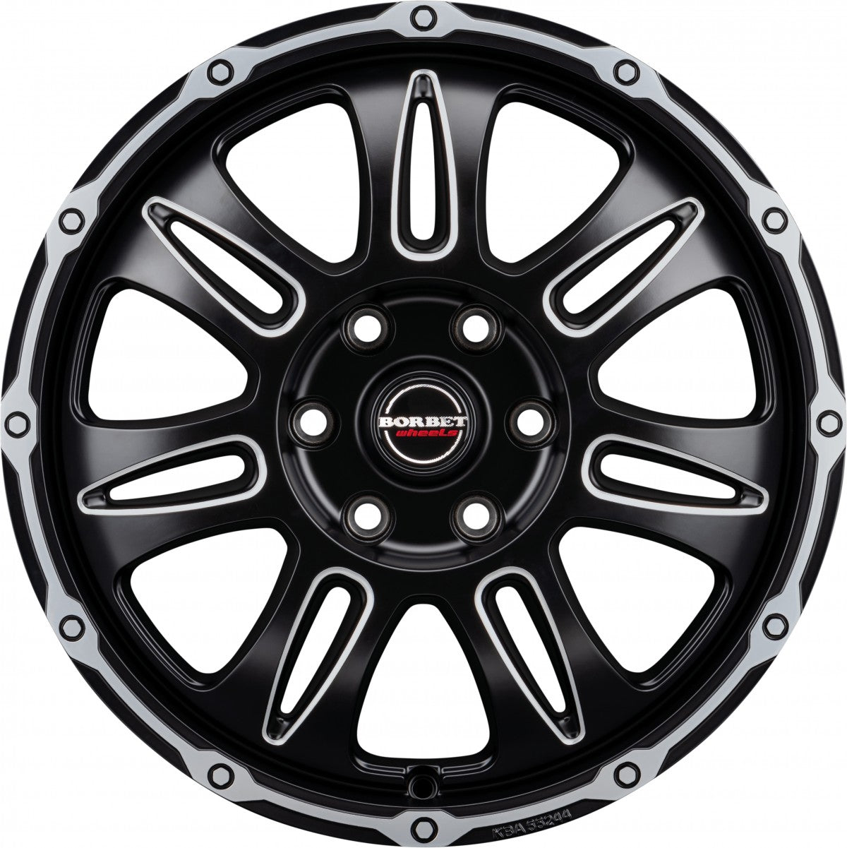 Borbet CW8 black rim window polished matt 8x18 ET52 - LK5/120 ML65.1
