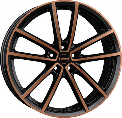 Borbet W black copper polished matt 8x18 ET48 - LK5/112 ML66.6