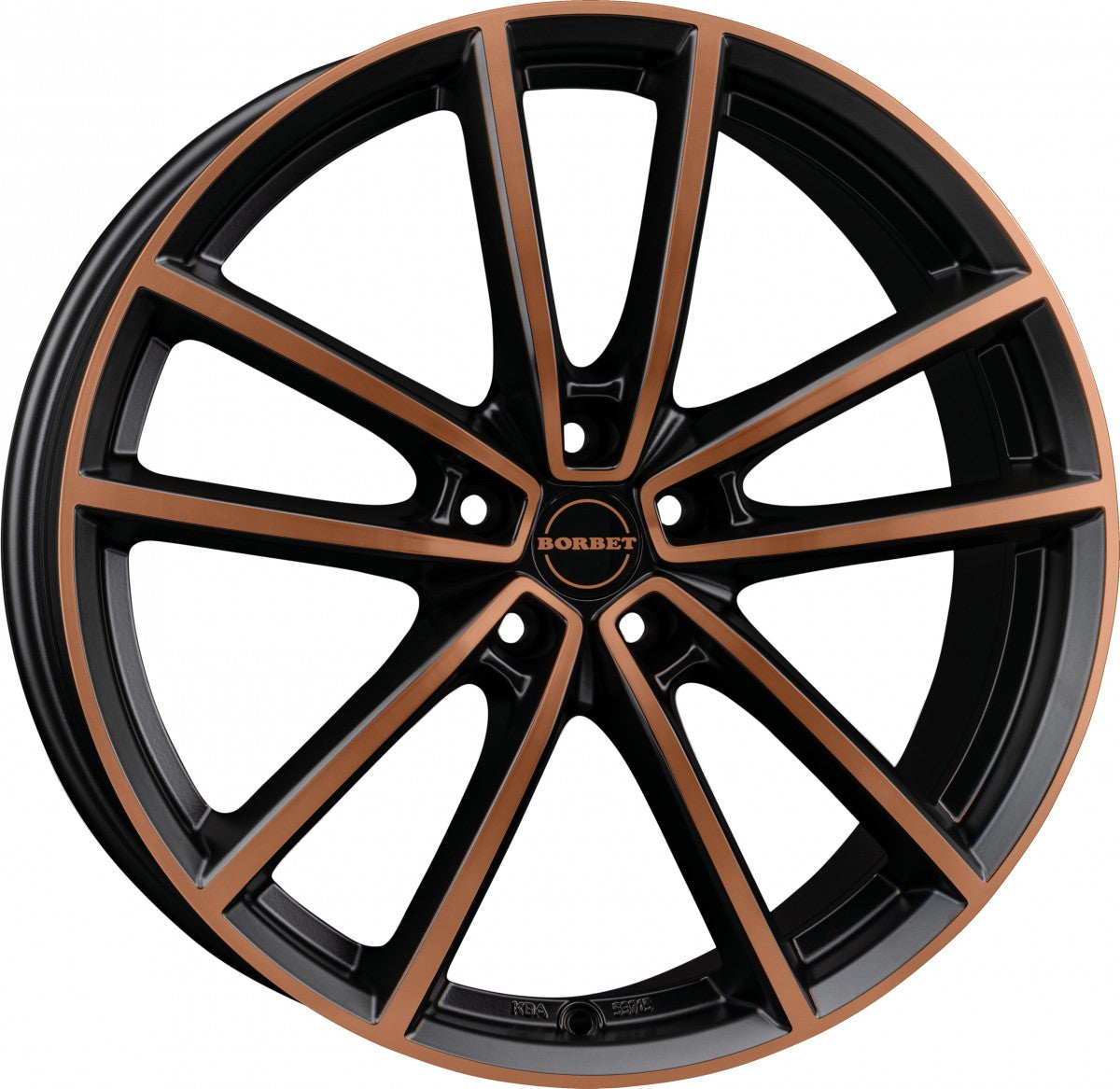 Borbet W black copper polished matt 8x19 ET37 - LK5/112 ML66.5