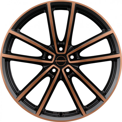 Borbet W black copper polished matt 8x19 ET37 - LK5/112 ML66.5
