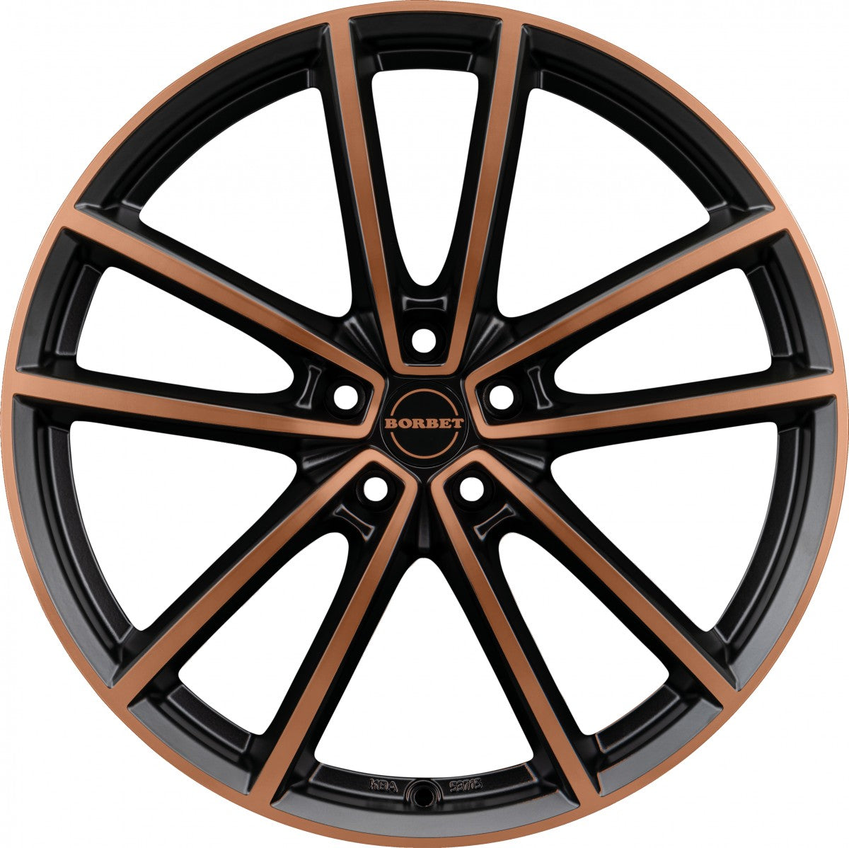 Borbet W black copper polished matt 8x20 ET41 - LK5/112 ML57.1