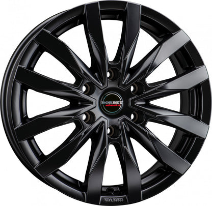 Borbet CW6 black matt 6.5x16 ET54 - LK6/130 ML84.1