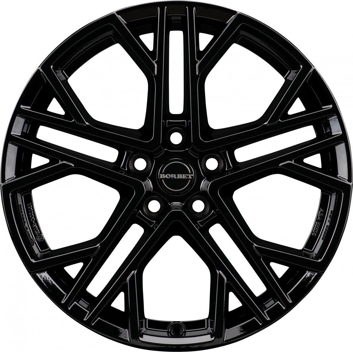 Borbet XV black glossy 9.5x19 ET44 - LK5/114.3 ML70.6
