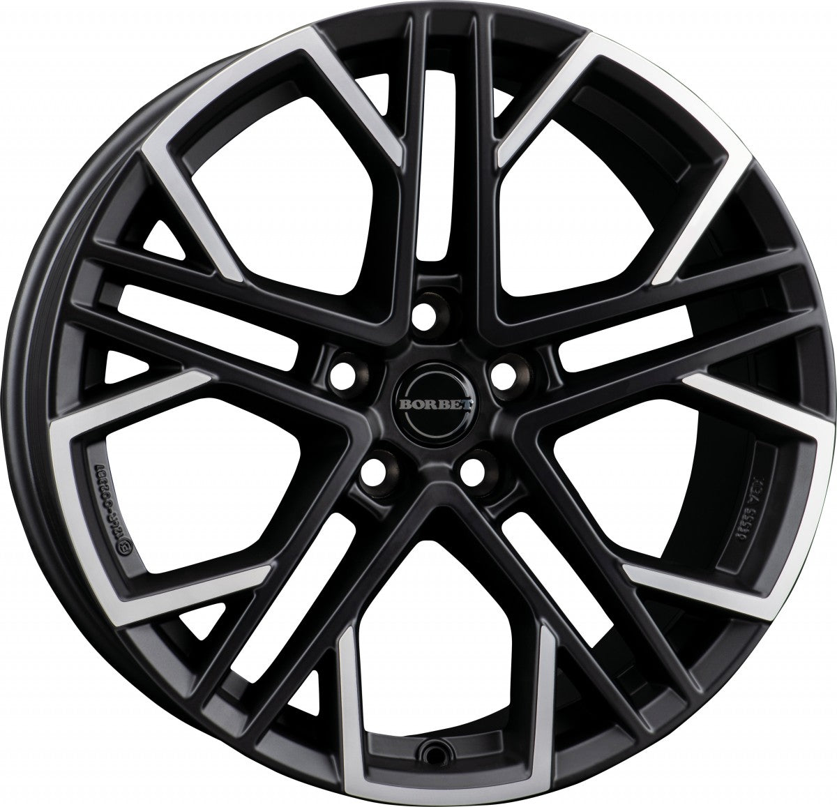 Borbet XV black polished matt 9.5x19 ET35 - LK5/112 ML72.5