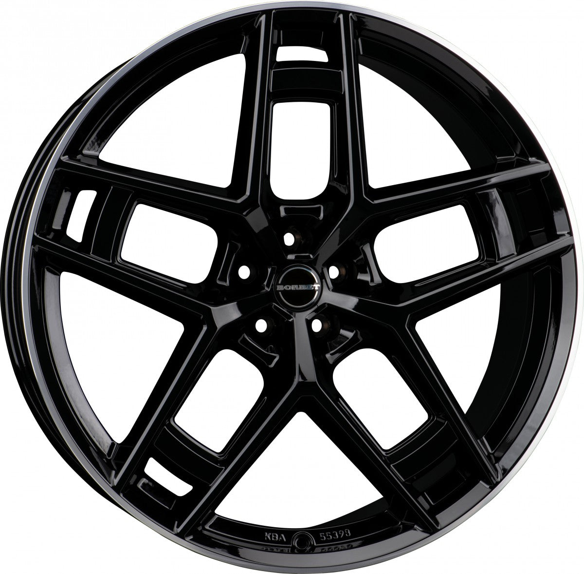 Borbet TF black rim polished glossy 10.5x24 ET34 - LK5/120 ML72.5