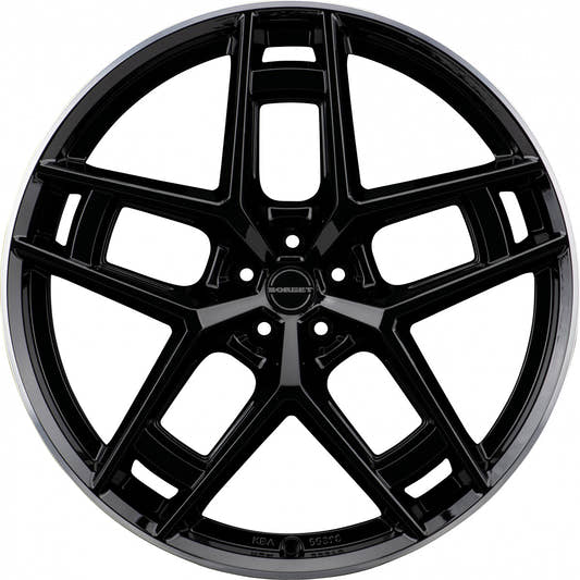 Borbet TF black rim polished glossy 10.5x24 ET34 - LK5/120 ML72.5