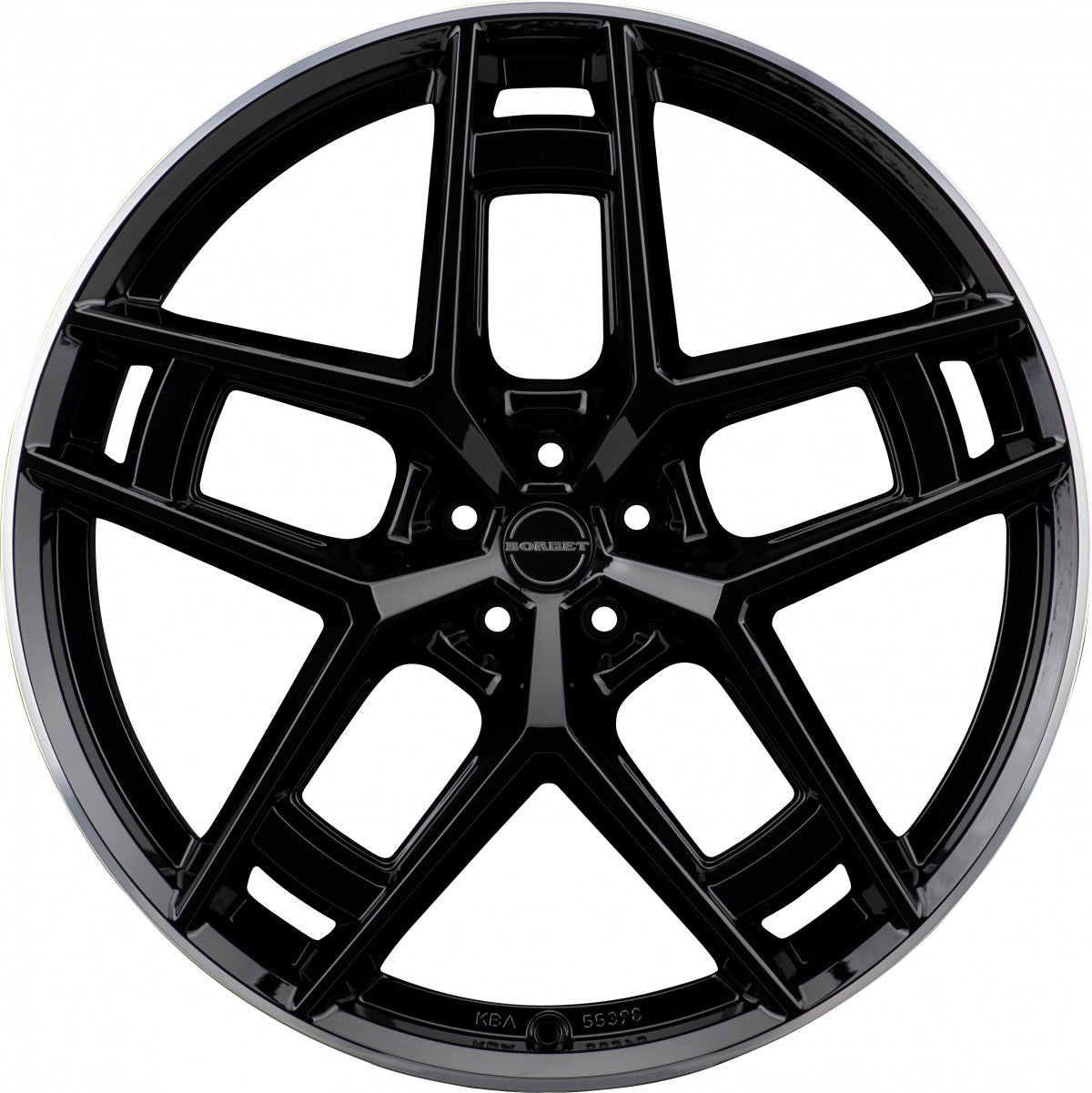 Borbet TF black rim polished glossy 10.5x24 ET34 - LK5/120 ML72.5