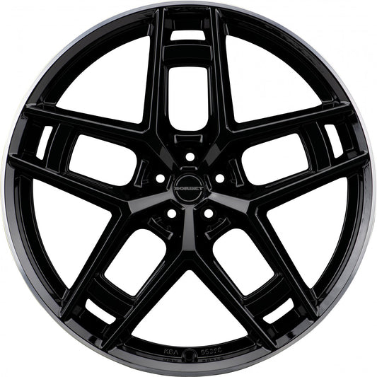Borbet TF black rim polished glossy 10.5x24 ET34 - LK5/120 ML72.5