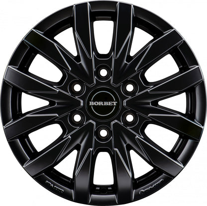 Borbet CW6 black matt 6.5x17 ET54 - LK6/130 ML84.1