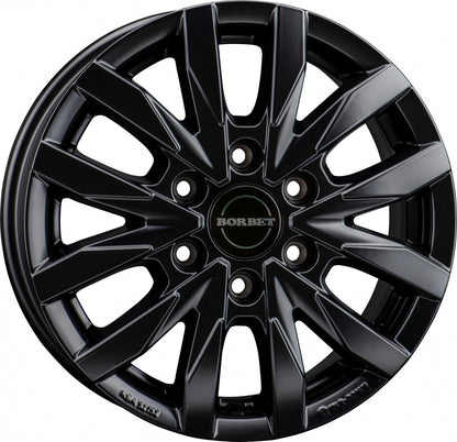 Borbet CW6 black matt 6.5x17 ET62 - LK6/130 ML84.1