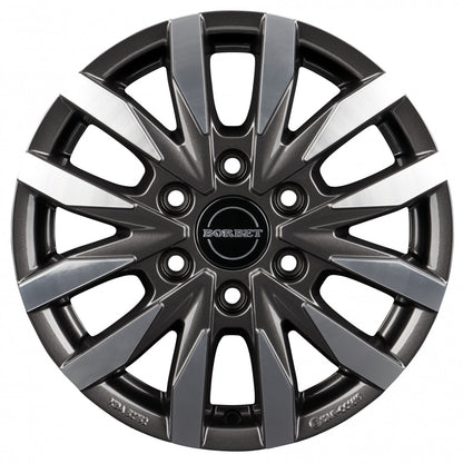 Borbet CW6 mistral anthracite glossy polished 6.5x17 ET48 - LK6/139.7 ML92.4