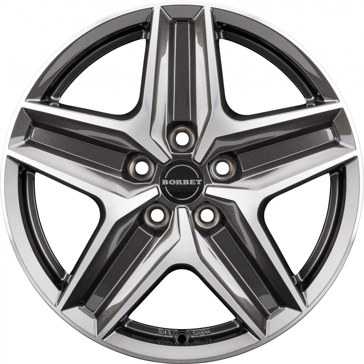 Borbet CWZ mistral anthracite glossy polished 6x17 ET30 - LK5/112 ML66.5