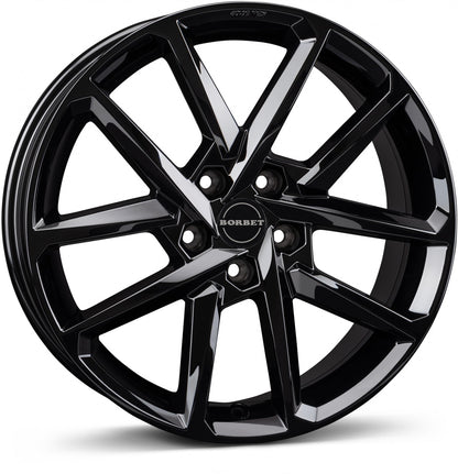 Borbet N black glossy 8x19 ET35 - LK5/108 ML72.5