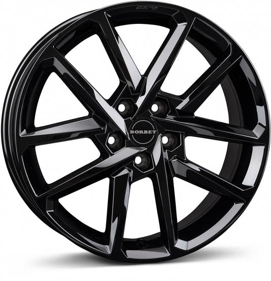 Borbet N black glossy 7.5x17 ET40 - LK5/115 ML70.27