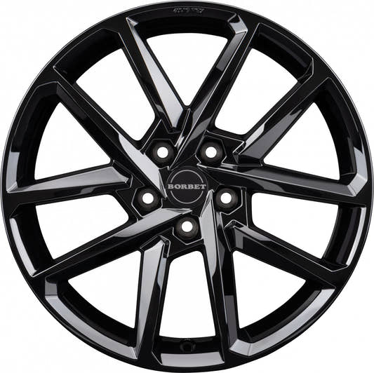 Borbet N black glossy 7.5x17 ET40 - LK5/115 ML70.27