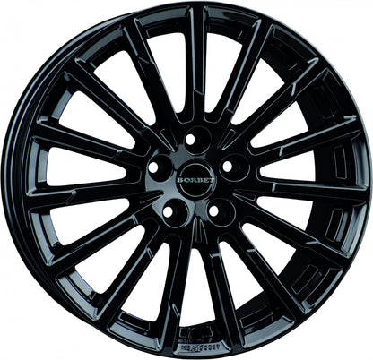 Borbet BX15 black glossy 8x19 ET43 - LK5/114.3 ML72.5
