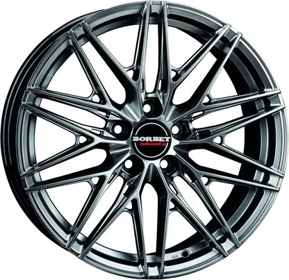 Borbet FB1 hyper black silver 8x18 ET40 - LK5/120 ML72.5