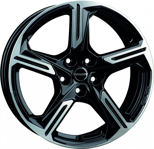 Borbet XE1 black polished glossy 7.5x18 ET23 - LK5/112 ML66.6