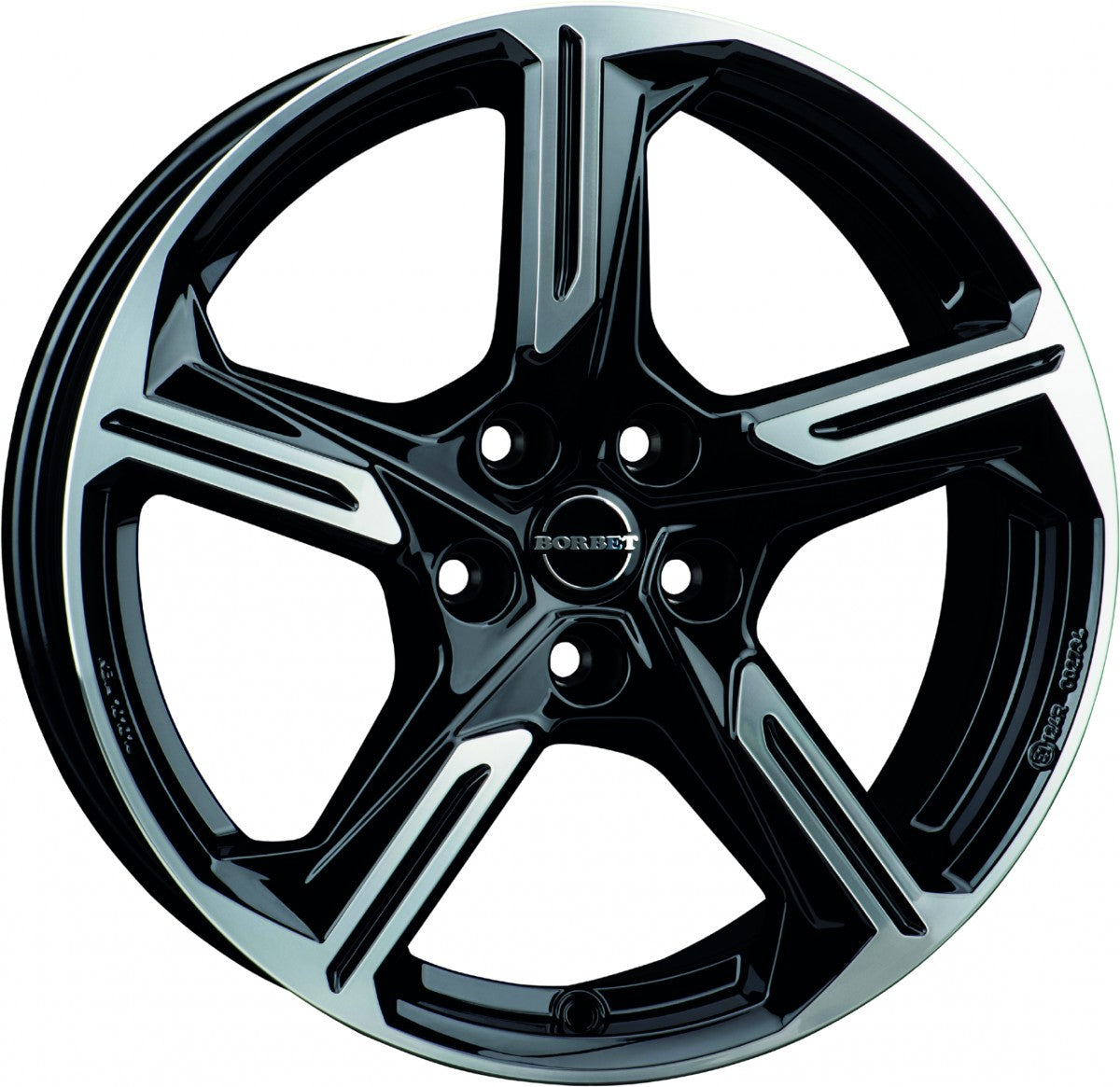 Borbet XE1 black polished glossy 7.5x18 ET23 - LK5/112 ML66.6