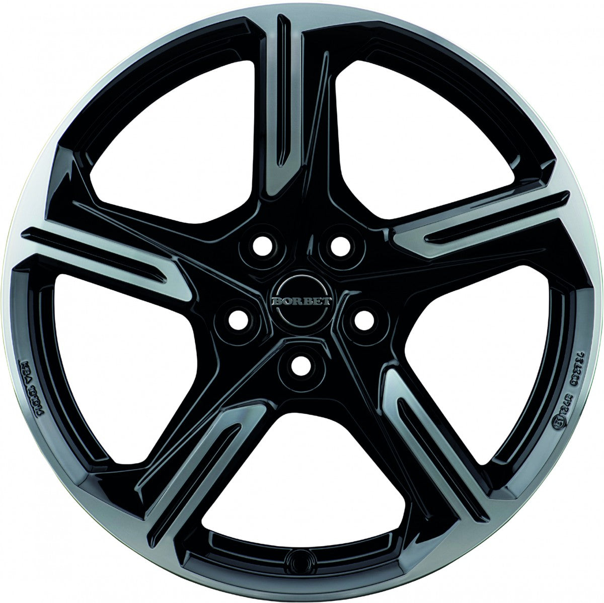 Borbet XE1 black polished glossy 7.5x18 ET25 - LK5/112 ML66.6