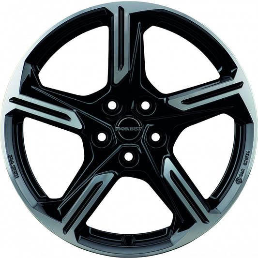 Borbet XE1 black polished glossy Alufelge 7.5x18 Zoll ET48 LK 5x112 ML57.1 – Bild 2