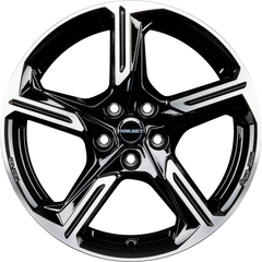 Borbet XE1 Black Polished Glossy Alufelge 7.5x18 Zoll ET50.5 LK 5x108 ML63.4
