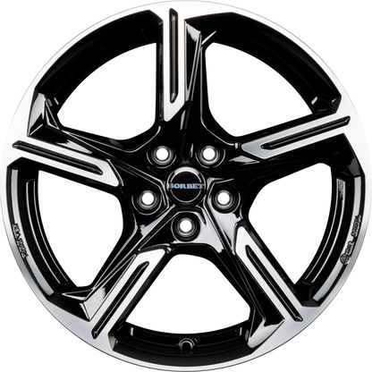Borbet XE1 Black Polished Glossy Alufelge 7.5x18 Zoll ET50.5 LK 5x108 ML63.4