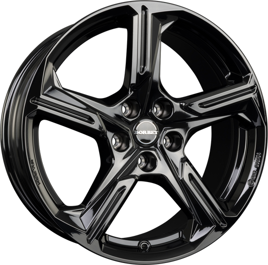 Borbet XE1 Black Glossy Alufelge 7.5x18 Zoll ET50 LK 5x108 ML63.4 – Bild 2