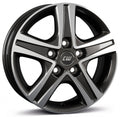 Borbet CWD mistral anthracite glossy polished Alufelge 6.5x16 Zoll ET46 LK 5x114.3 ML67.1