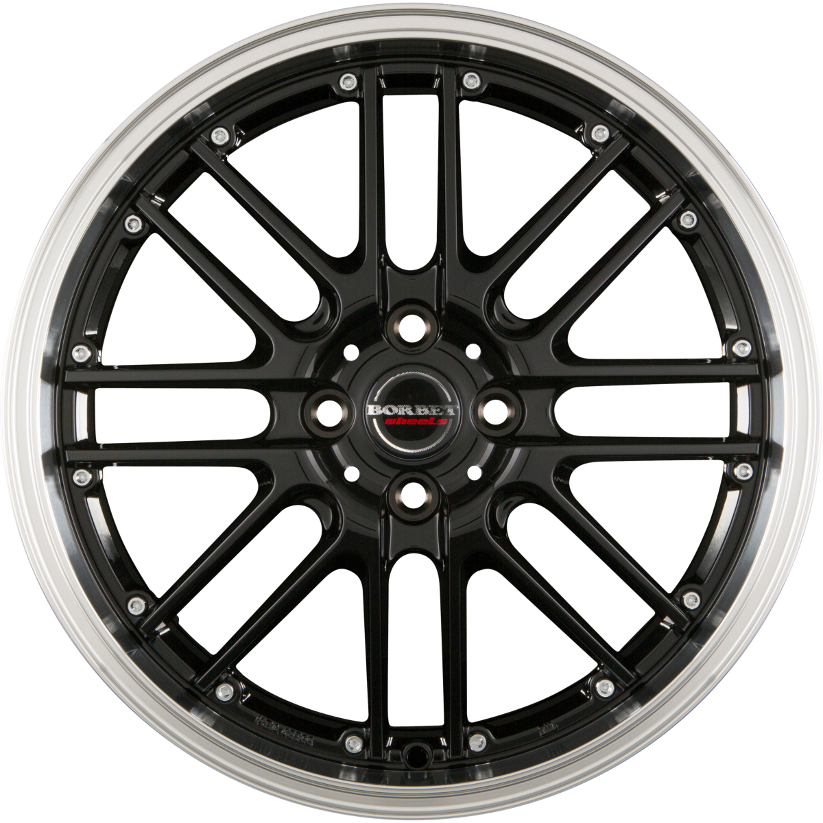 Borbet CW2 Black Rim Polished Alufelge 7x17 Zoll ET38 LK 4x108 ML63.4
