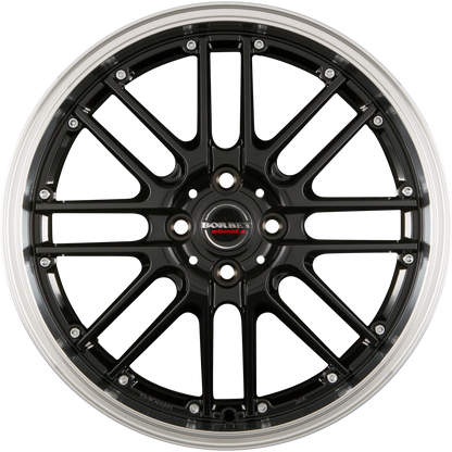 Borbet CW2 Black Rim Polished Alufelge 7x17 Zoll ET38 LK 4x108 ML63.4
