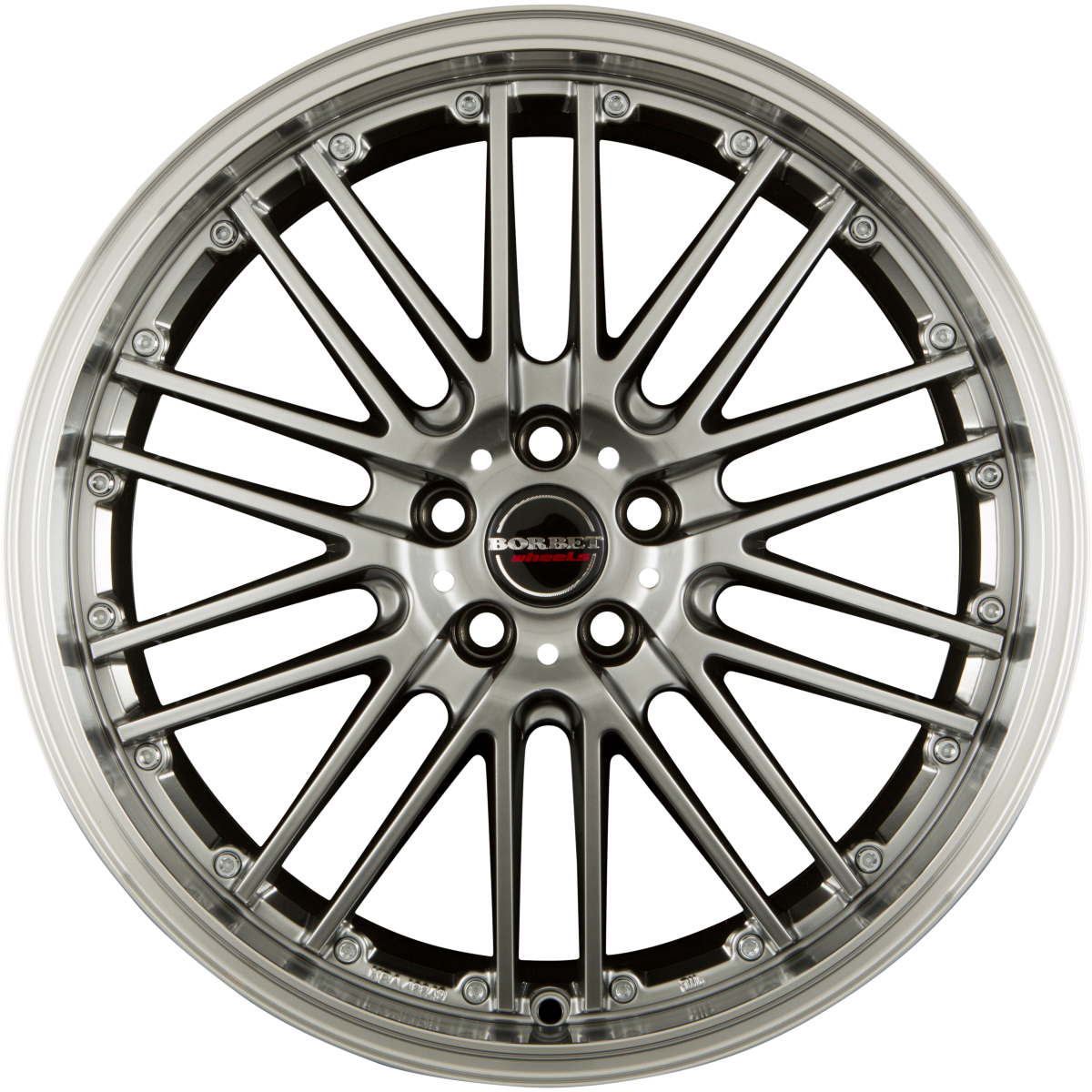 Borbet CW2 Hyper Rim Polished Alufelge 8.5x19 Zoll ET42 LK 5x115 ML70.2