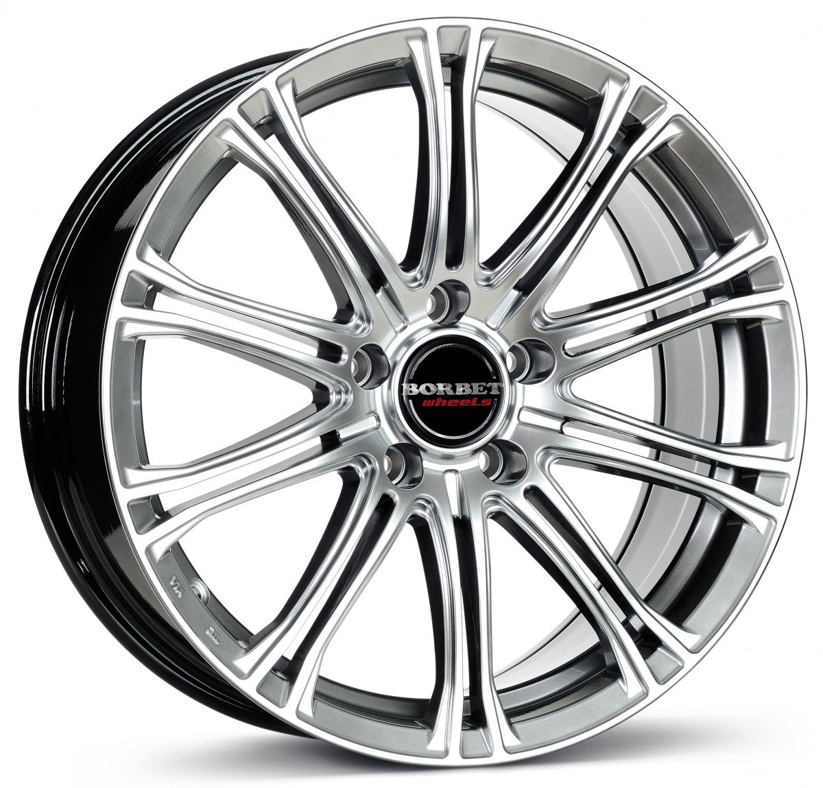 Borbet CW1 hyper silver 8x18 ET40 - LK5/115 ML70.2