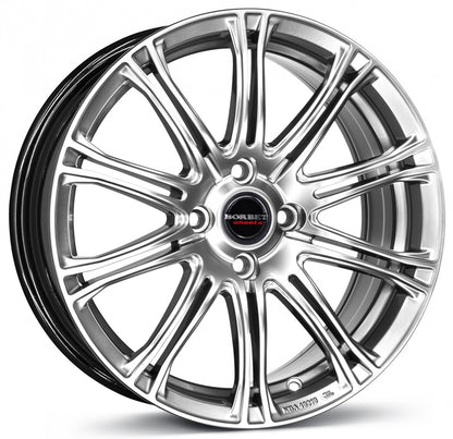 Borbet CW1 hyper silver 8x18 ET40 - LK5/115 ML70.2