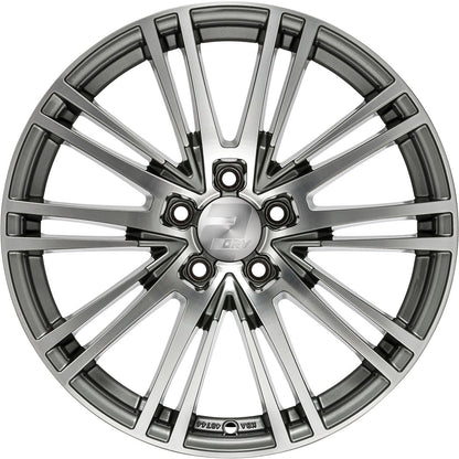 2DRV WH18 daytona grau hochglanzpoliert 8x18 ET30 - LK5/112 ML66.6