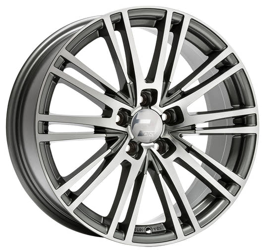 2DRV WH18 daytona grau hochglanzpoliert 8.5x19 ET30 - LK5/112 ML66.6