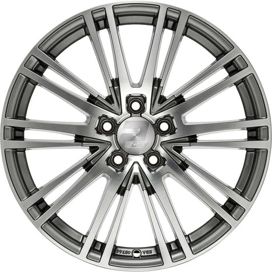 2DRV WH18 daytona grau hochglanzpoliert 8.5x19 ET30 - LK5/112 ML66.6