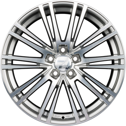 2DRV by WHEELWORLD WH18 Daytona Grau Hochglanzpoliert (DGP+) Alufelge 8x18 Zoll ET35 LK 5x112 ML66.6