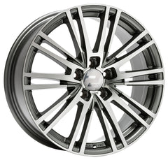 2DRV WH18 daytona grau hochglanzpoliert Alufelge 8x18 Zoll ET45 LK 5x112 ML66.6