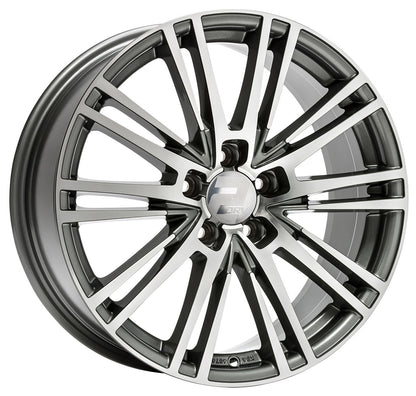 2DRV WH18 daytona grau hochglanzpoliert 8.5x19 ET35 - LK5/112 ML66.6