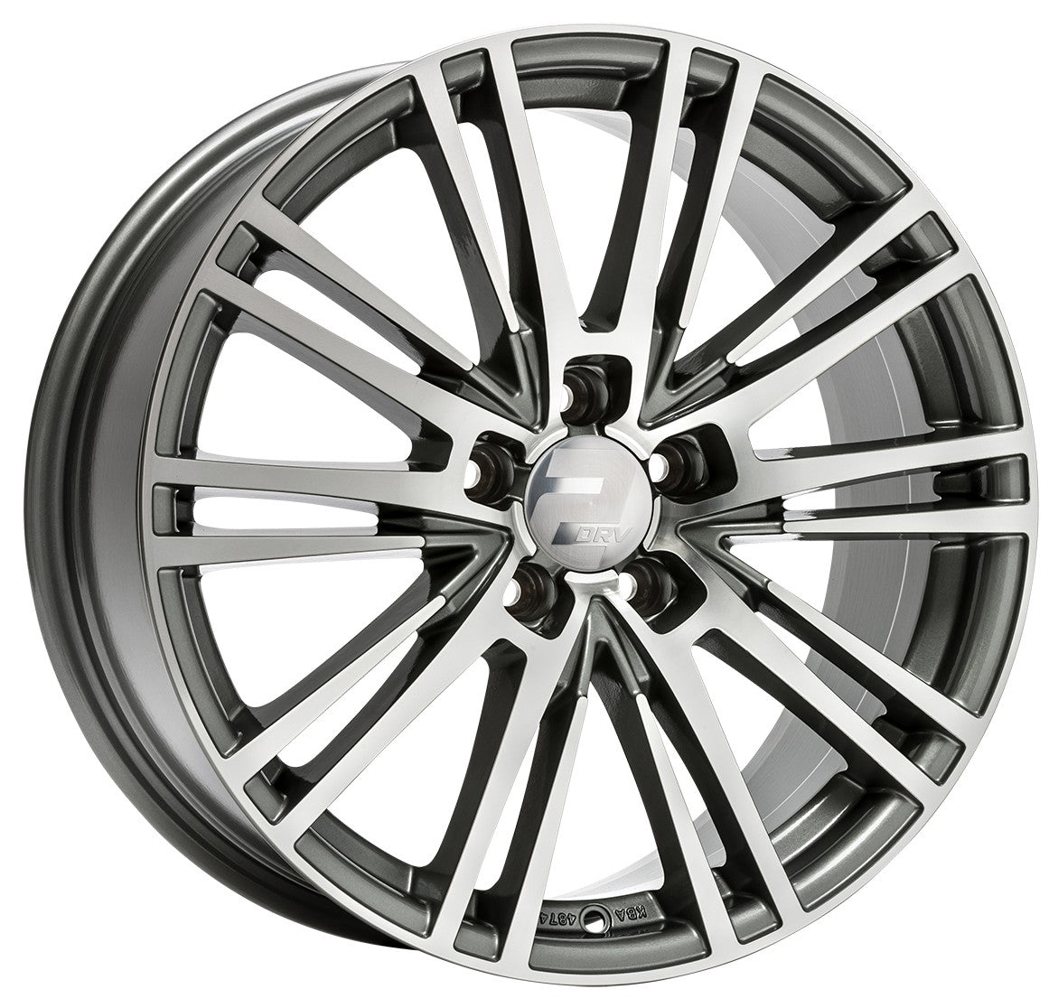 2DRV WH18 daytona grau hochglanzpoliert 9x20 ET20 - LK5/112 ML66.6