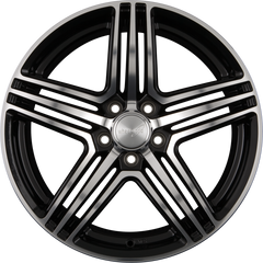 2DRV by WHEELWORLD WH12 Schwarz Hochglanz Poliert (SP+) Alufelge 8x18 Zoll ET45 LK 5x114.3 ML72.6