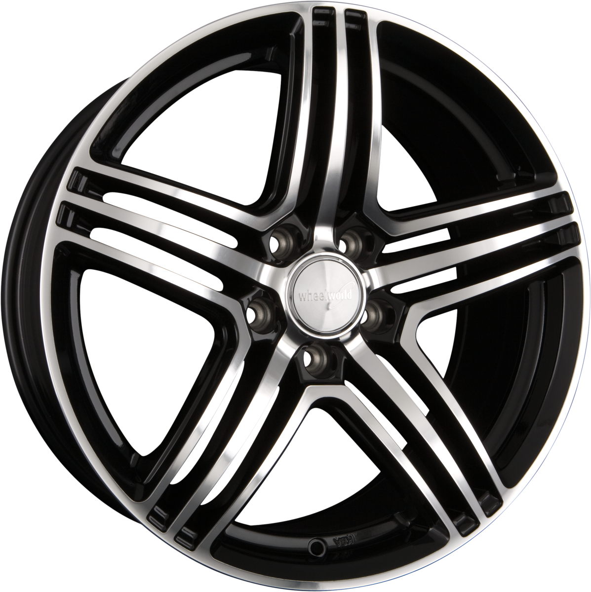 2DRV by WHEELWORLD WH12 Schwarz Hochglanz Poliert (SP+) Alufelge 8x18 Zoll ET45 LK 5x114.3 ML72.6 – Bild 2